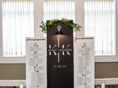 Acrylic wedding seating charts